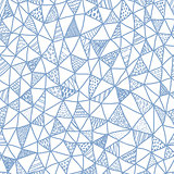 Abstract triangle seamless doodle pattern, vector illustration