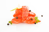 Salmon sushi - sashimi.