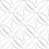White ovals layered and squares seamless pattern