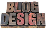 blog design in wood type