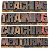 teaching, training, coaching 