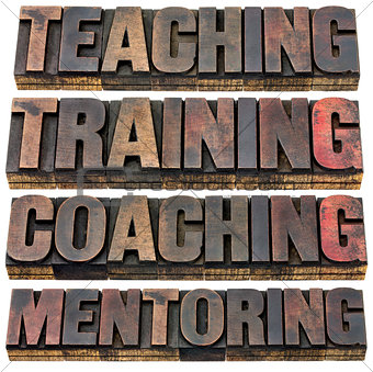teaching, training, coaching 