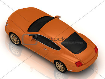 Luxury car orange