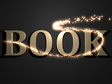 BOOK- 3d inscription with luminous line