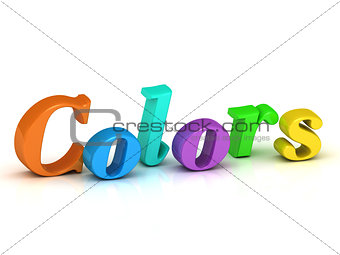 colors 3d inscription bright volume letter