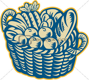 Crop Harvest Basket Retro