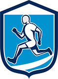 Sprinter Runner Running Shield Retro
