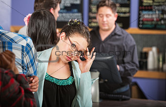 Cafe Customer with Headache
