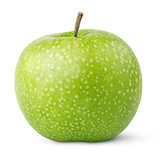 Green apple isolated on a white