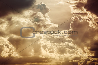Cloudscape in the nature vintage