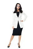 Businesswoman on white background