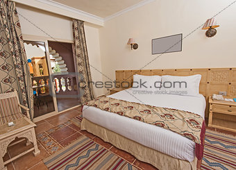 Bedroom in luxury hotel