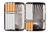 Cigarette case wit some cigarettes
