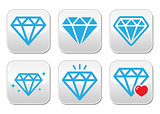 Diamond luxury vector buttons set