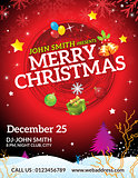 abstract christmas flyer template