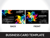 abstract colorful business card template