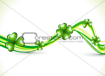 abstract st patrick clover wave