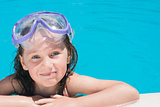 young girl in the pool 