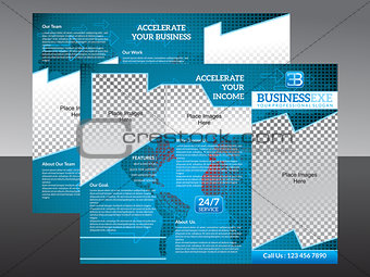 abstract corporate tri fold brochrue 