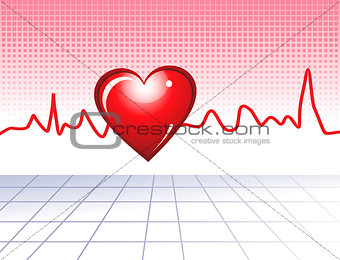 abstract heart monitor 