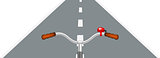 Bicycle handlebar and road