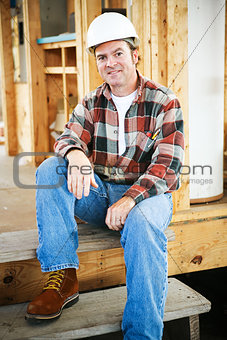 Construction Worker on Break