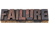 failure word in wood type