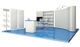 Advertising elements exhibition stand