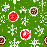 Winter Christmas New Year Seamless Pattern, Beautiful Texture wi