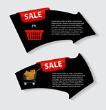 Sale Banner with Place for your Text. Vector Illustration