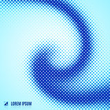 abstract blue background with spiral vortex
