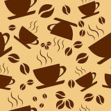 Seamless pattern coffee cups