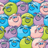 Seamless pattern with sheeps.