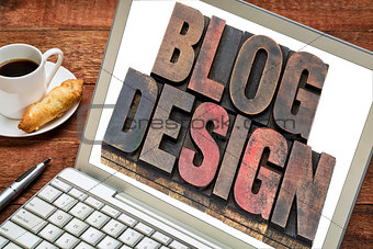 blog design on a laptop