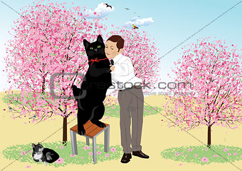 Tango with a black cat