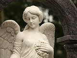 angel with wreath