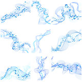 Abstract backgrounds set in water wave style