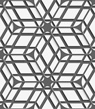 White geometrical detailed with gray net on gray seamless patter