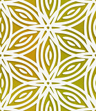 White geometrical flower on mesh seamless pattern