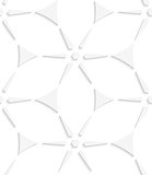 White geometrical triangles and stars seamless pattern