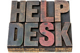 help desk in wood type