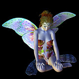 Flower fairy sitting