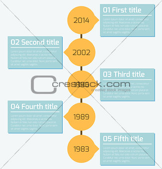 Modern timeline infographics design template