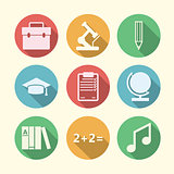 Vector icons for education