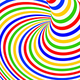 Design colorful vortex movement illusion background