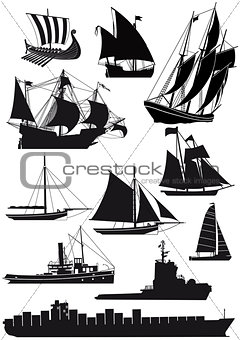 Ships and sailing ships
