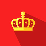 illustration of a crown crown in flat design style