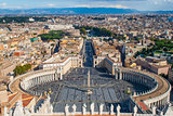 General view of  Piazza San Pietro in Vatican City 
