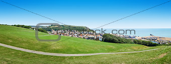 panoramic view over Hastings UK