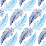 feather seamless pattern, vector